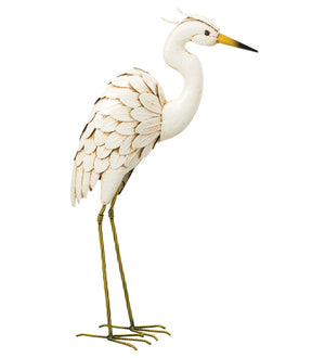 Snowy Egret Bird Statue