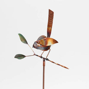 Bird on a Branch Garden Stake  Sunny with Thunderstorms