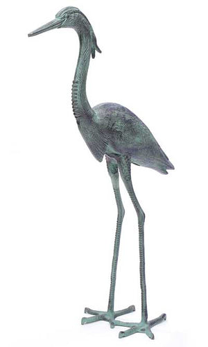 Aluminum Great Blue Heron Statue for outdoor decor
