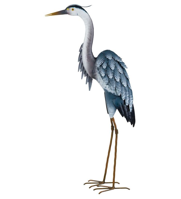 Blue Heron with Head Up Statue