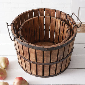 Cider Press Baskets - Set of Two