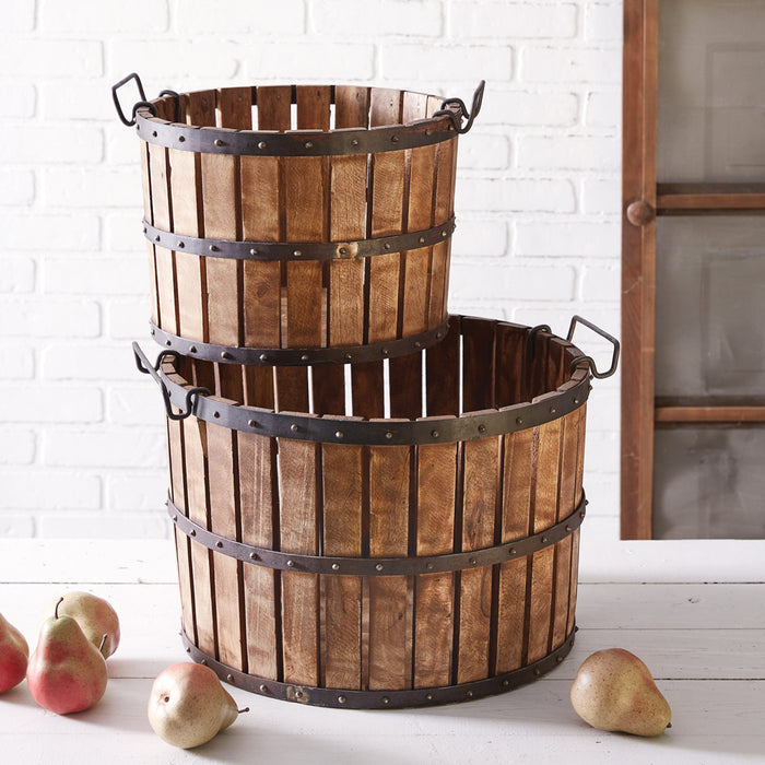 Cider Press Baskets - Set of Two