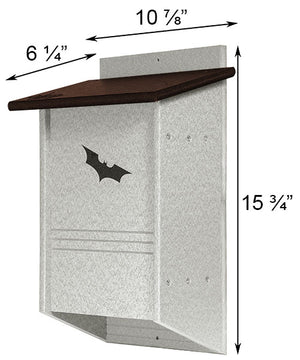 Amish Made Recycled Plastic Triple Cell bat House, 40 bats