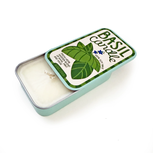 Basil Candle in a Tin