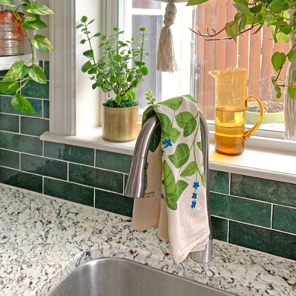 "Fresh Herbs" Tea Towels Set of 2- Basil & Mint