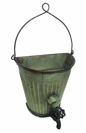 Hanging Bucket with Spigot Bird House and Planter