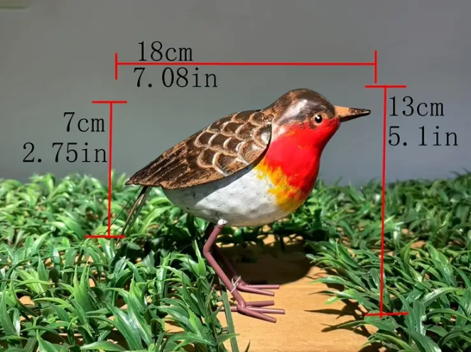 Metal Rose-breasted Grosbeak Replica Figurine