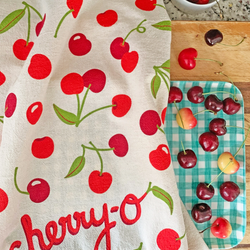 "Cherry-O" Tea Towel