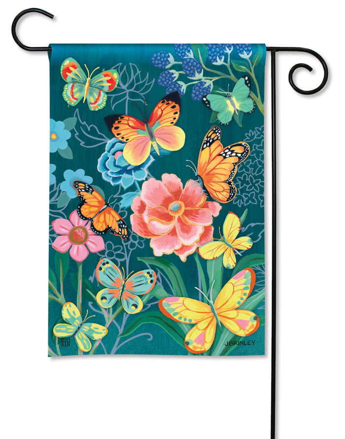 Colorful Butterflies Garden Flag