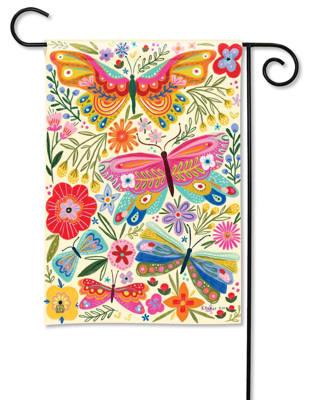 Butterflies Garden Flag