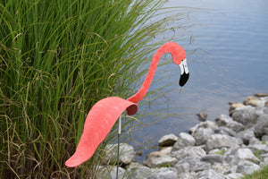 Flamingo Dancing Bird Wind Stake - Coral