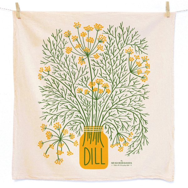 "Big Dill" Tea Towels Set of 2- Dill & Pickle