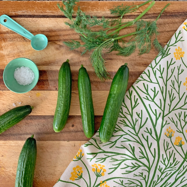 "Big Dill" Tea Towels Set of 2- Dill & Pickle