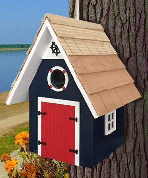 Dockside Cabin Bird House - Blue