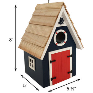 Dockside Cabin Bird House - Blue