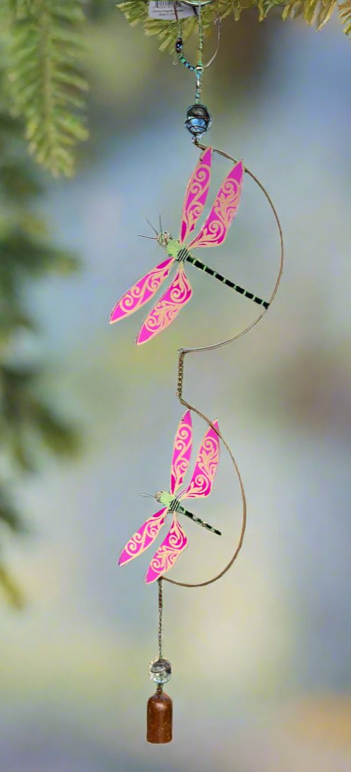 Glowing Dragonfly Duo Dangler with Bell