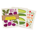 "Farmers Market" Sponge Cloth Set of 3- Beet, Pickle & Tomato