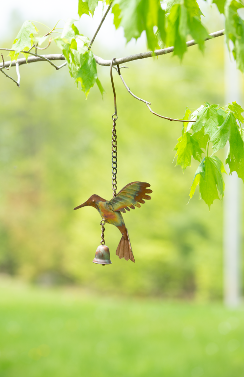 Flamed Hummingbird Ornament with Bell