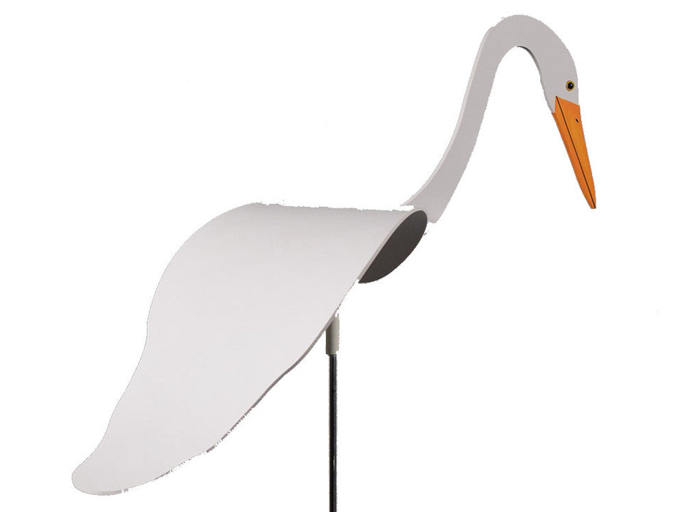 Great Egret Dancing Bird Wind Stake