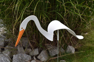 Great Egret Dancing Bird Wind Stake