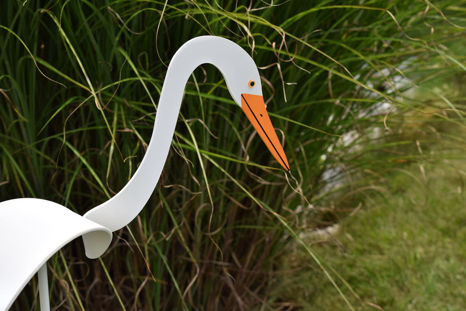Great Egret Dancing Bird Wind Stake