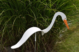 Great Egret Dancing Bird Wind Stake