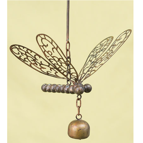 Hanging Dragonfly with Bell Ornament