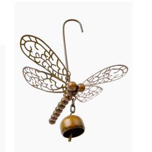 Hanging Dragonfly with Bell Ornament