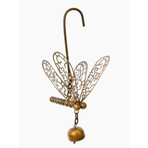 Hanging Dragonfly with Bell Ornament