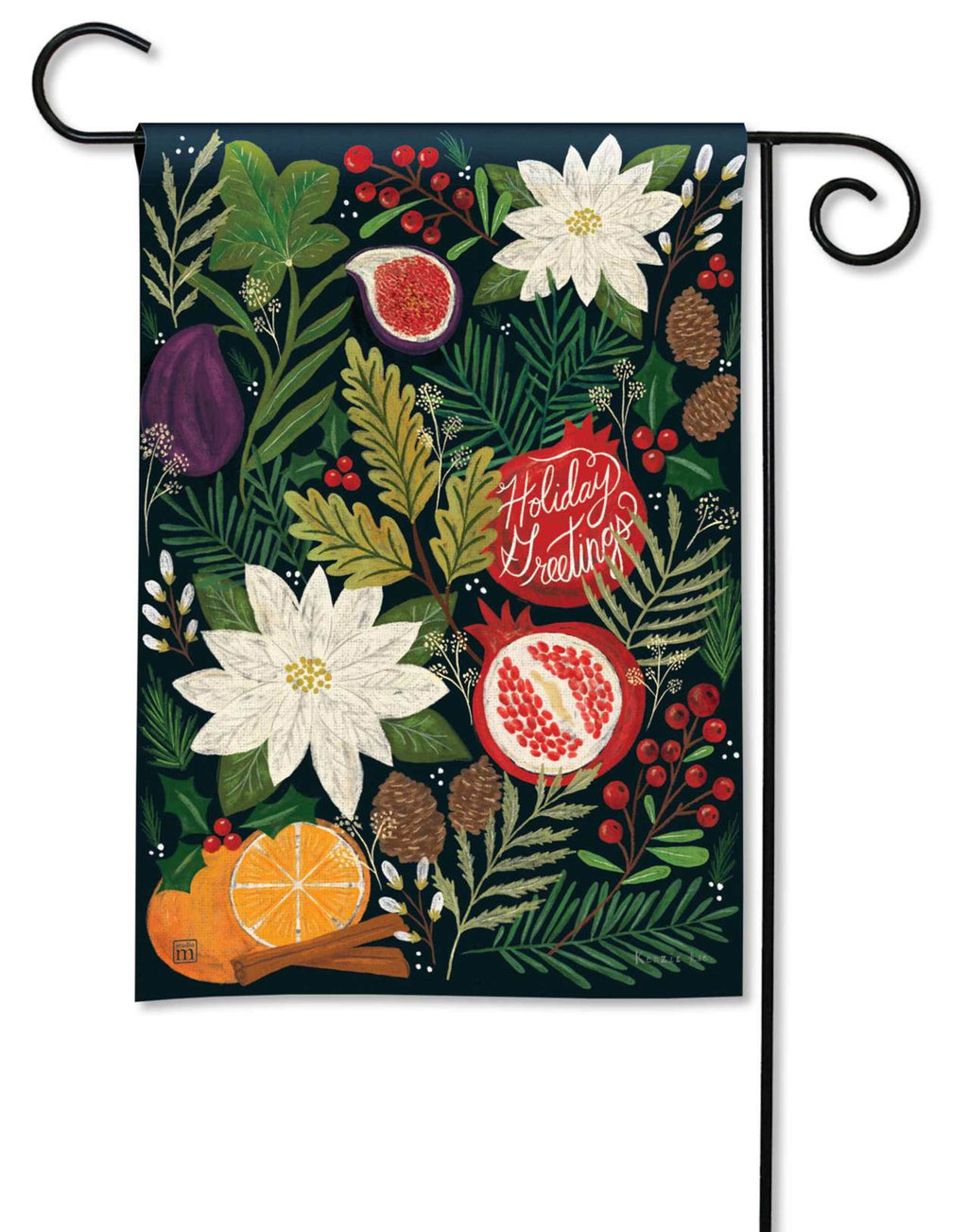 Holiday Greetings Garden Flag