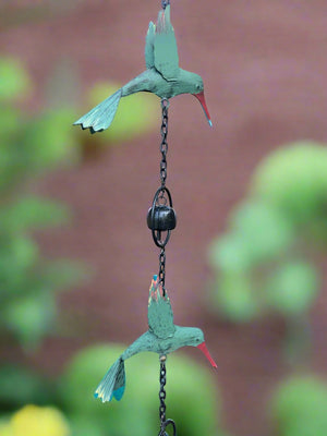 Triple Hummingbird Ornament with Bells