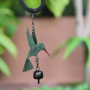 Painted Hummingbird Garden Ornament