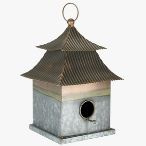 Japanese Pagoda-Style Hanging Bird House