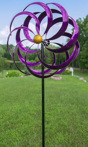 Kinetic Plumberry Windward Spinner - Purple, 84" H