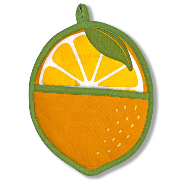 Lemon Pot Holder with Pocket