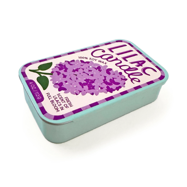 Lilac Candle in a Tin