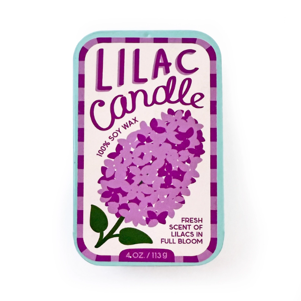 Lilac Candle in a Tin