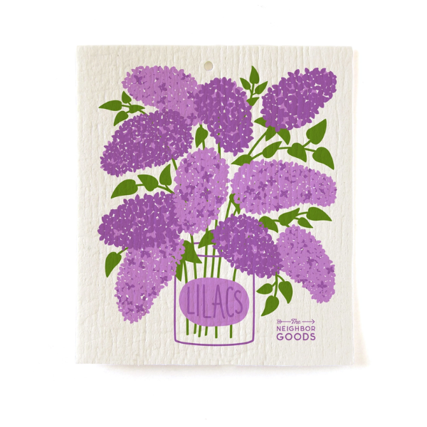 "Edible Flowers" Sponge Cloth Set of 3- Lilac, Marigold & Rose