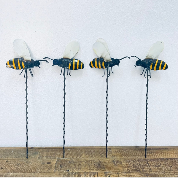 Metal Bee Ornament Garden Stake