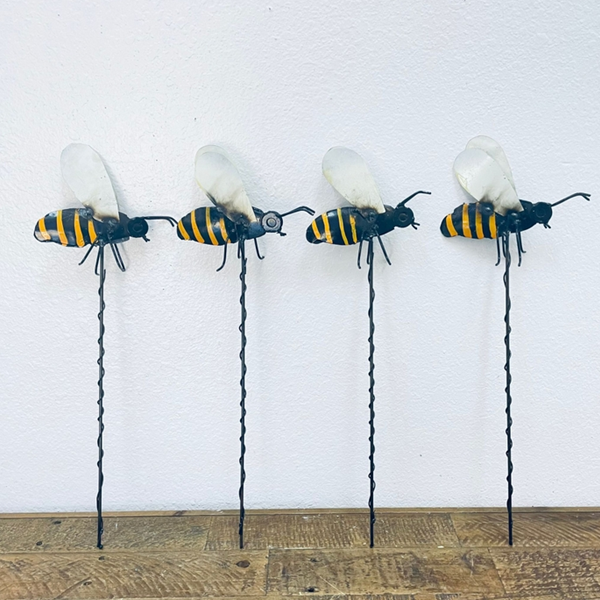 Metal Bee Ornament Garden Stake