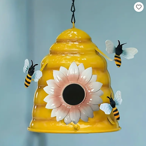 Metal Bee Hive Bird House