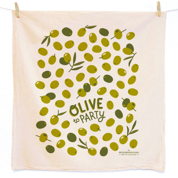 "Olives with a Twist" Tea Towels Set of 2- Olives & Lemons