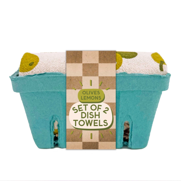 "Olives with a Twist" Tea Towels Set of 2- Olives & Lemons