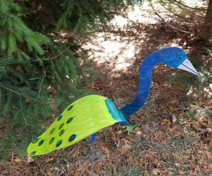 Peacock Dancing Bird Wind Stake