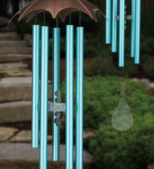 Umbrella Chime with Raindrop, 32"