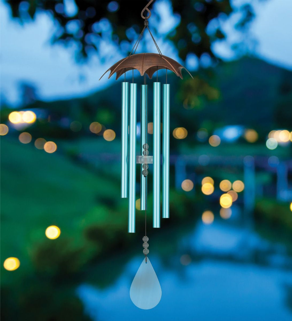 Umbrella Chime with Raindrop, 32"