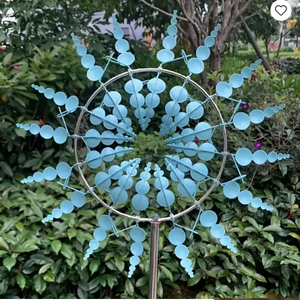 3D Sunburst Wind Spinner - Sky Blue