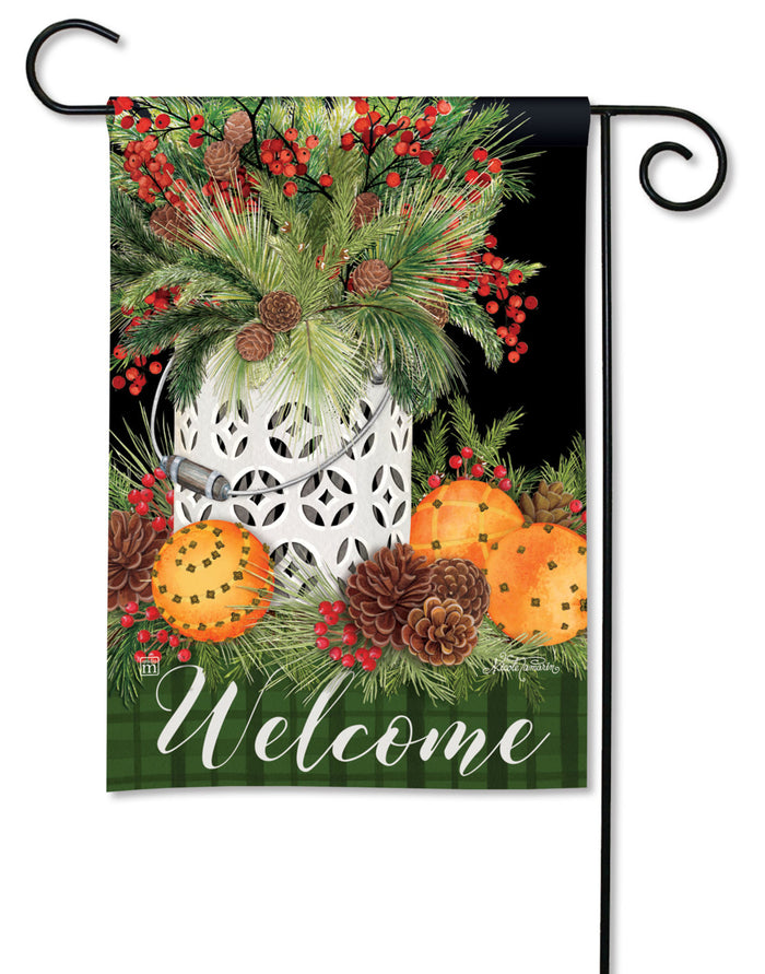 Spiced Oranges Welcome Garden Flag