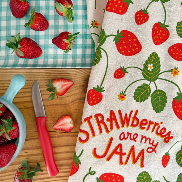 Strawberries Tea Towel