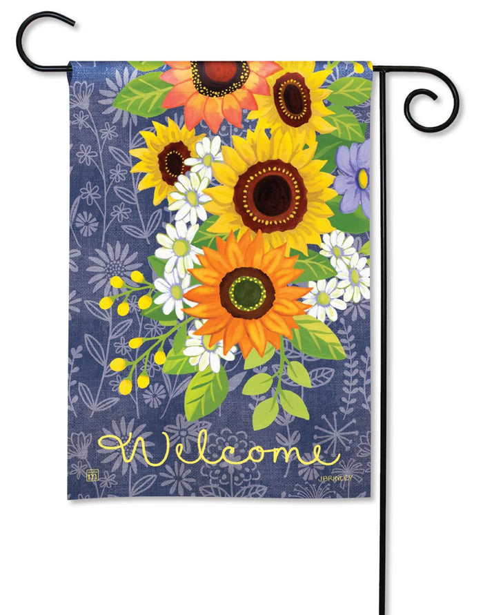 Sunflower Welcome Garden Flag